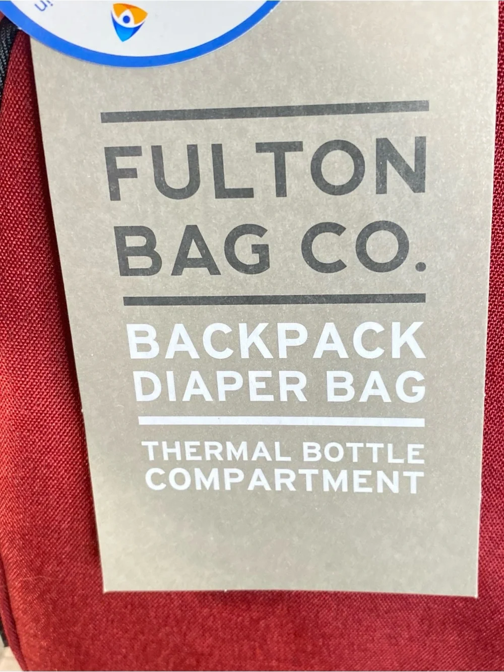 Fulton Bag Co Diaper Bag Backpack Removeable Change Pad Thermal Bottle Section
